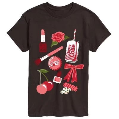 Мужская футболка с коротким рукавом и графическим рисунком Cherry Coke Icon Grid