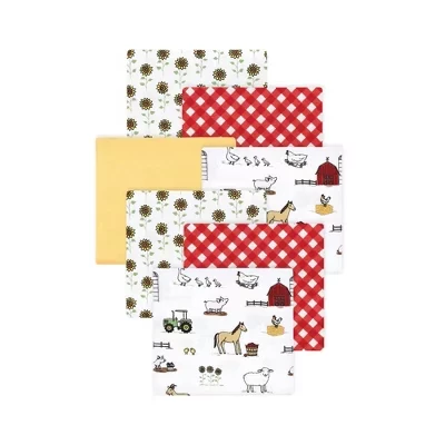 Детские фланелевые одеяла Hudson Baby 7pk barnyard farm