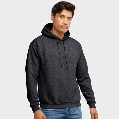 Унисекс худи Hanes EcoSmart, угольно-серое