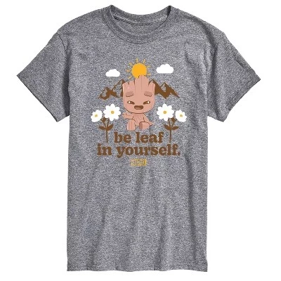 Мужская футболка Guardians of the Galaxy Be Leaf In Yourself с коротким рукавом и графическим рисунком athletic heather