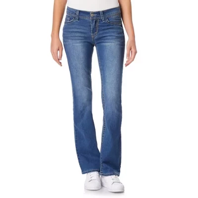 Легендарные женские джинсы Insta Stretch Juniors со средней посадкой по фигуре Bootcut Juniors Jeans (Standard и Plus) keller pure