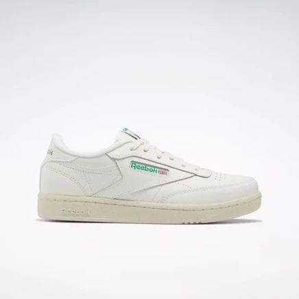 Кроссовки для девочек Reebok Club C, бело-зеленые