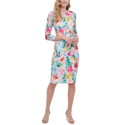 Женское платье Kensie Floral прямое, разноцветное