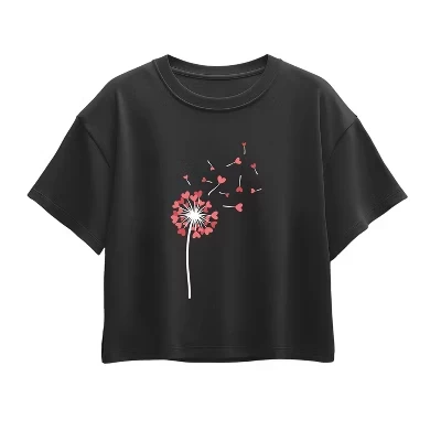 Детская футболка Instant Message Dandelion Hearts, черная