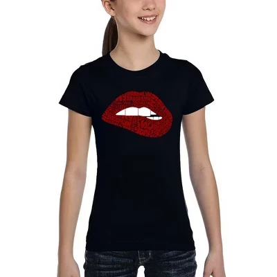 Футболка Brooklyn Lips - Girl's Word Art черного цвета