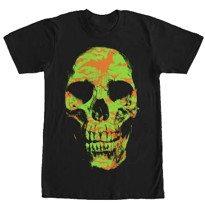 Мужская футболка Lost Gods Halloween с черепом и тенями летучей мыши на Хэллоуин, черная