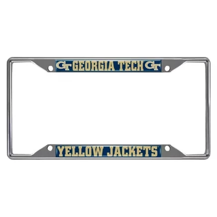 Рамка номерного знака Georgia Tech Yellow Jackets из нержавеющей стали