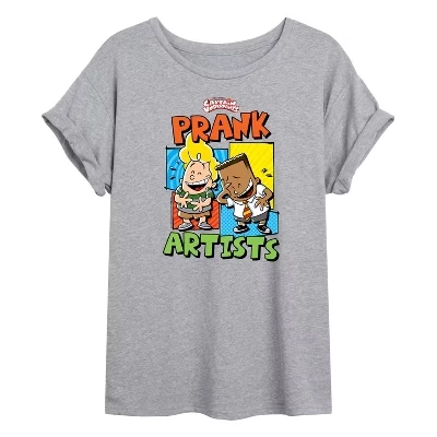 Женская футболка Captain Underpants Prank Artists, серая