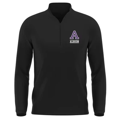 Мужской пуловер NCAA Albion College с молнией 1/4, черный
