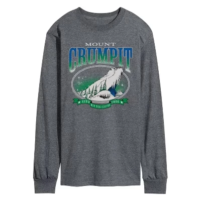 Мужская футболка с длинным рукавом Mt Crumpit Destination с графическим рисунком heather charcoal