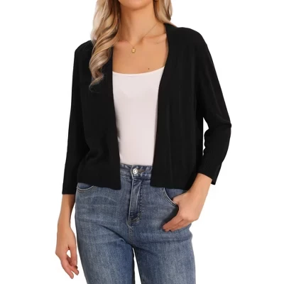 Женский укороченный кардиган INSPIRE CHIC, черный