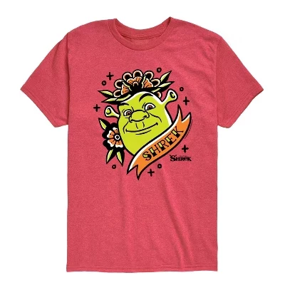 Футболка для мальчиков Shrek Tattoo Portrait, красная