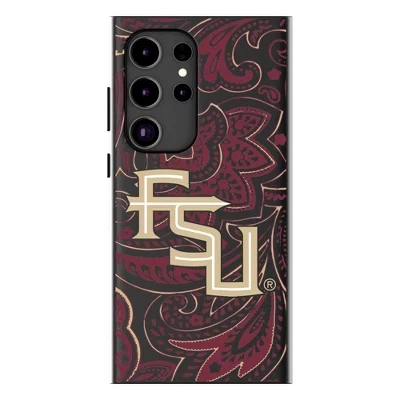 Чехол для мобильного телефона, совместимый с NCAA ACC Universities Paisley MagSafe для Samsung Galaxy, с надписью florida state seminoles athletic wordmark
