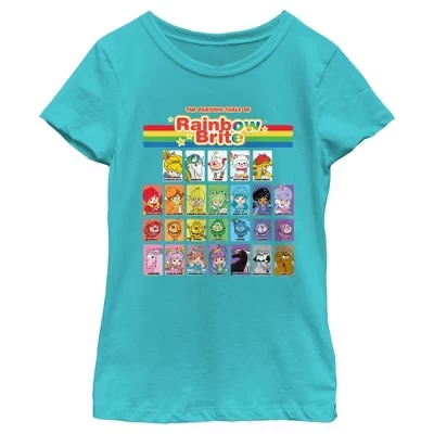 Футболка для девочек Rainbow Brite «Персонажи», синяя