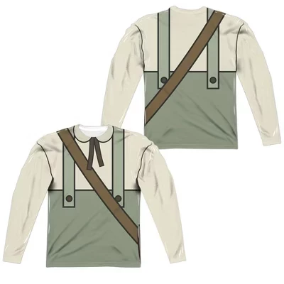 Мужская футболка Over The Garden Wall Greg Costume Tee (принт спереди), костюмная футболка с длинным рукавом, белая