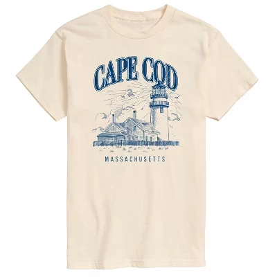 Мужская футболка с коротким рукавом Cape Cod кремового цвета с графическим рисунком