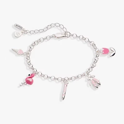 Браслет Alex and Ani Crayola Tickle Me Pink, серебристый