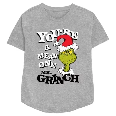Женская футболка The Grinch «Ты злой», меланжевая