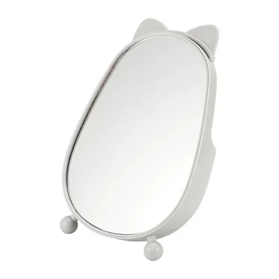 Настольное косметическое зеркало Unique Bargains портативное с мультяшными ушками, серое