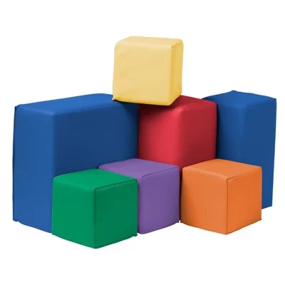 Набор мягких кубиков ECR4Kids SoftZone, 7 шт., разноцветный