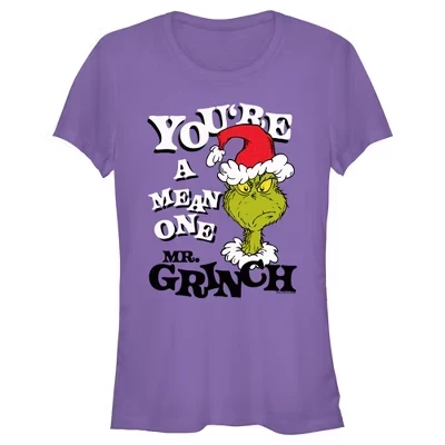 Женская футболка The Grinch «Ты злодей», фиолетовая