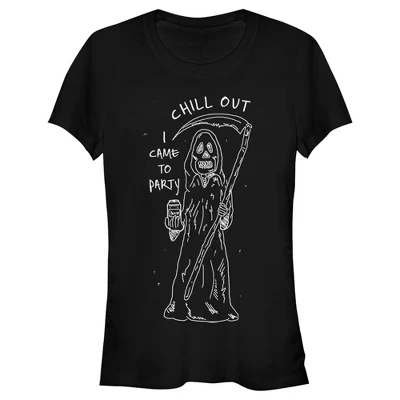 Женская футболка Juniors Womens Lost Gods Halloween Chill Out I Came to Party черного цвета