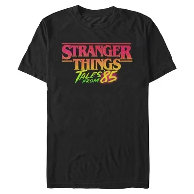 Мужская футболка Stranger Things Gradient Logo, черная