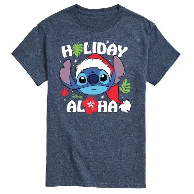 Мужская футболка Lilo & Stitch Holiday Aloha, синяя