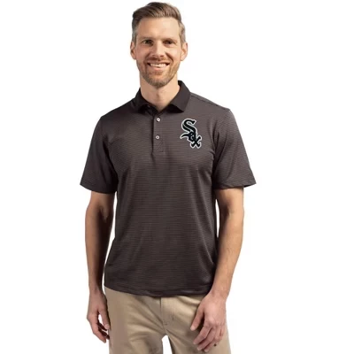 Мужское поло Chicago White Sox Virtue Eco Pique в микро-полоску из переработанного материала