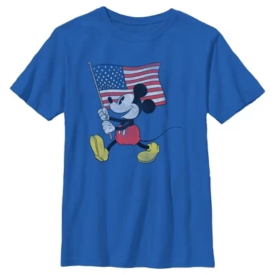 Футболка для мальчиков Mickey Mouse с флагом, синяя