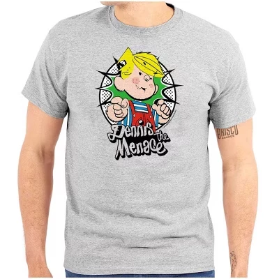 Футболка с графическим рисунком Dennis The Menace в стиле ретро Олдскул, мужская или женская лицензия