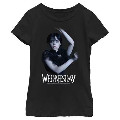 Футболка с логотипом Girl's Wednesday Classic Dance Scene черного цвета