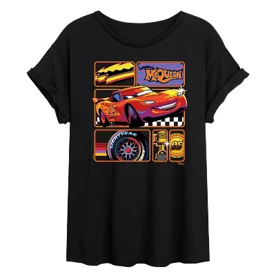 Женская футболка Lightning McQueen Best Trophies с объемным рисунком, черная
