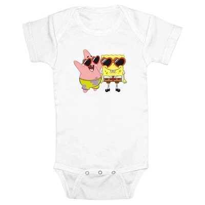Боди для младенцев SpongeBob, очки-сердечки, белое