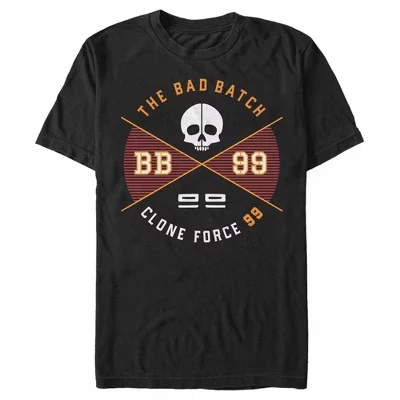 Мужская футболка с логотипом The Bad Batch с черепом, черная