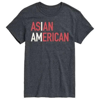 Мужская футболка Instant Message Asian American, серая