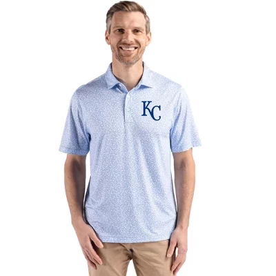 Kansas City Royals Pike Eco Flora с принтом из переработанного атласа мужского поло большого и высокого роста