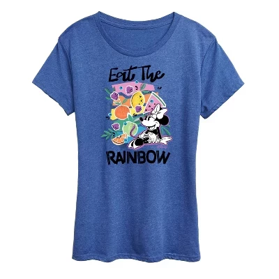 Женская футболка Disney Eat the Rainbow Minnie, синяя