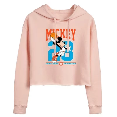 Женская укороченная толстовка с капюшоном Mickey Jump Shot, цвет синий
