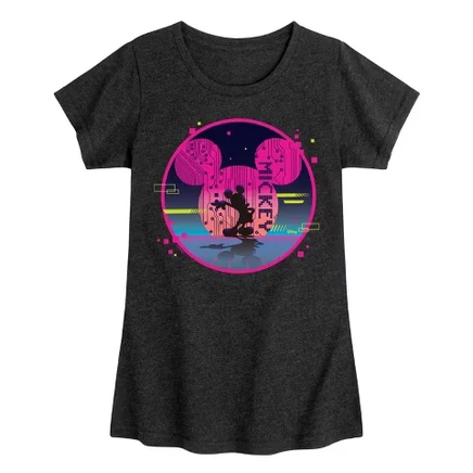 Детская футболка Disney Mickey Sphere, меланжево-черная