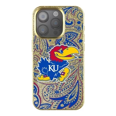 Чехол для мобильного телефона NCAA Big 12 Universities с золотыми украшениями в стиле Пейсли для Apple iPhone kansas jayhawks