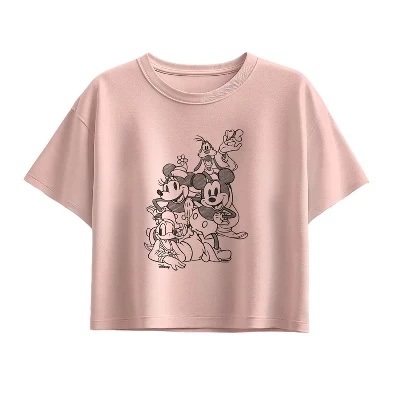 Футболка для девочек Disney Sketchy Mickey, розовая