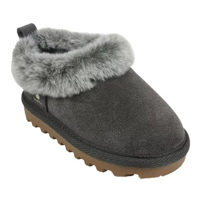 Замшевые тапочки BEARPAW для малышей Asher серого цвета