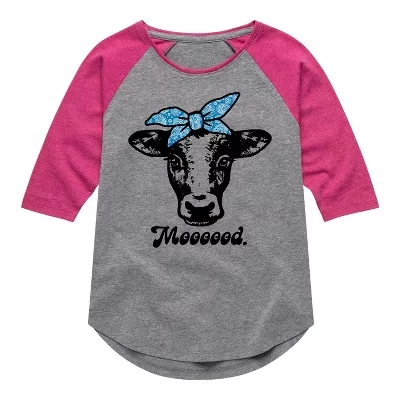 Футболка Mood Cow Shirt Tail Raglan с графическим принтом 
