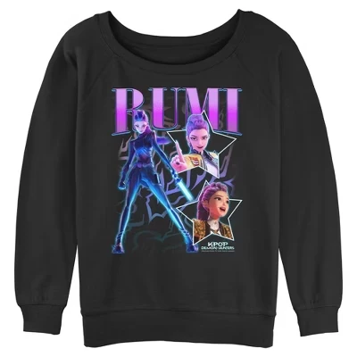Женская толстовка с логотипом Rumi Super Star для юниоров черного цвета