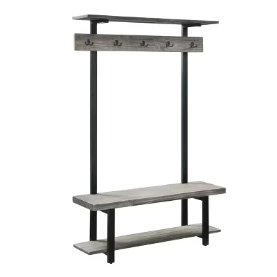 Вешалка Pomona Alaterre Furniture со скамьей, серая