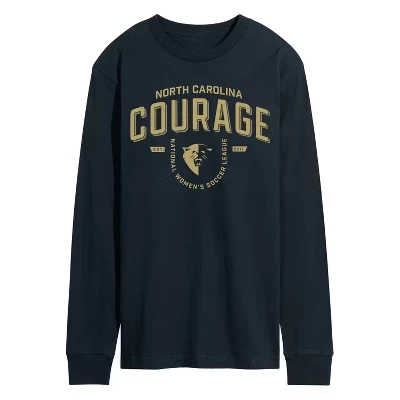Мужская футболка North Carolina Courage Indsutrial с длинным рукавом и графическим принтом, синяя