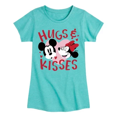 Детская футболка Disney Hugs And Kisses, бирюзовая