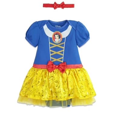 Детское платье Disney Princess с повязкой, белое