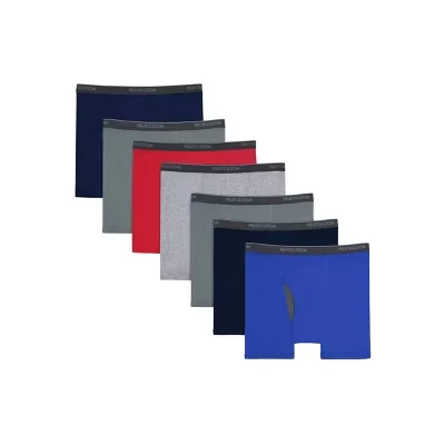 Большие мужские трусы-боксеры CoolZone® Fly Boxer, в ассортименте из 7 упаковок – Воздухопроницаемая сетка, увеличивающая объем талии и отводящая влагу, в ассортименте